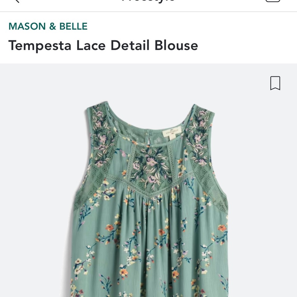 Mason and belle floral tank top